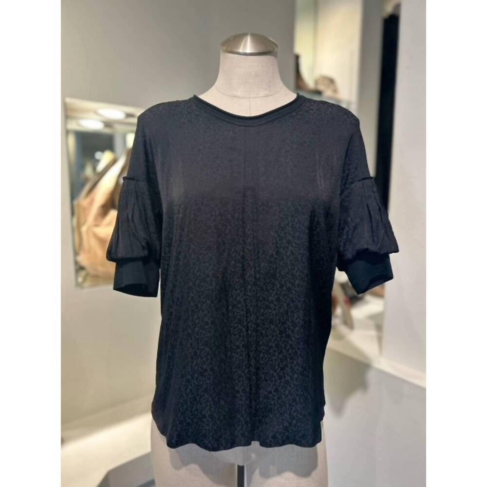 NEW BEATE HEYMANN puff sleeve top in black